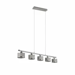 Lampes En Tissu-Luminaires Trio Suspension Trio KAPRUN Chrome, 5 lumières