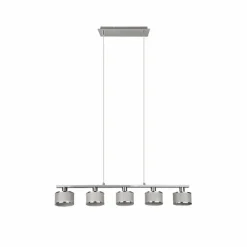 Lampes En Tissu-Luminaires Trio Suspension Trio KAPRUN Chrome, 5 lumières