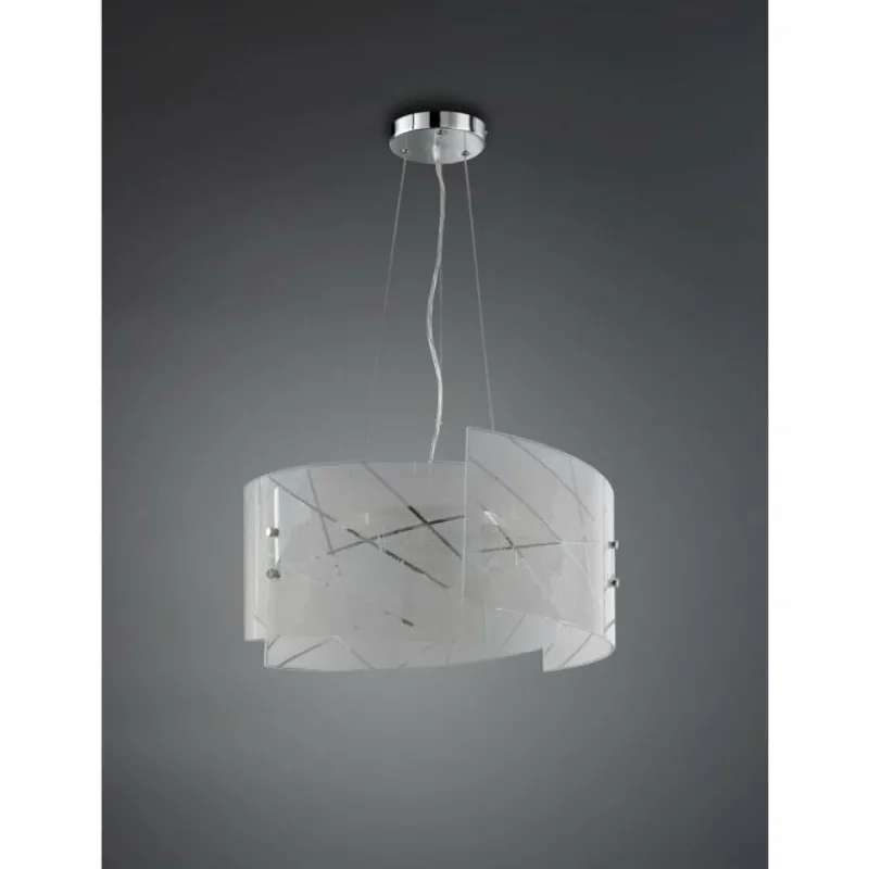Luminaires Trio Suspension Trio Leuchten SANDRINA Blanc, 3 lumières