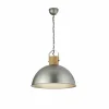 Lampes Vintages & Rétros-Luminaires Trio Suspension Trio Leuchten DELHI Nickel mat, 1 lumière