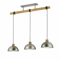 Lampes Vintages & Rétros-Luminaires Trio Suspension Trio Leuchten DELHI Nickel mat, 3 lumières