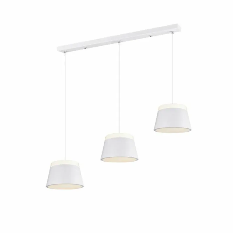 Luminaires Rustiques-Luminaires Trio Suspension Trio Leuchten BARONESS Blanc, 6 lumières