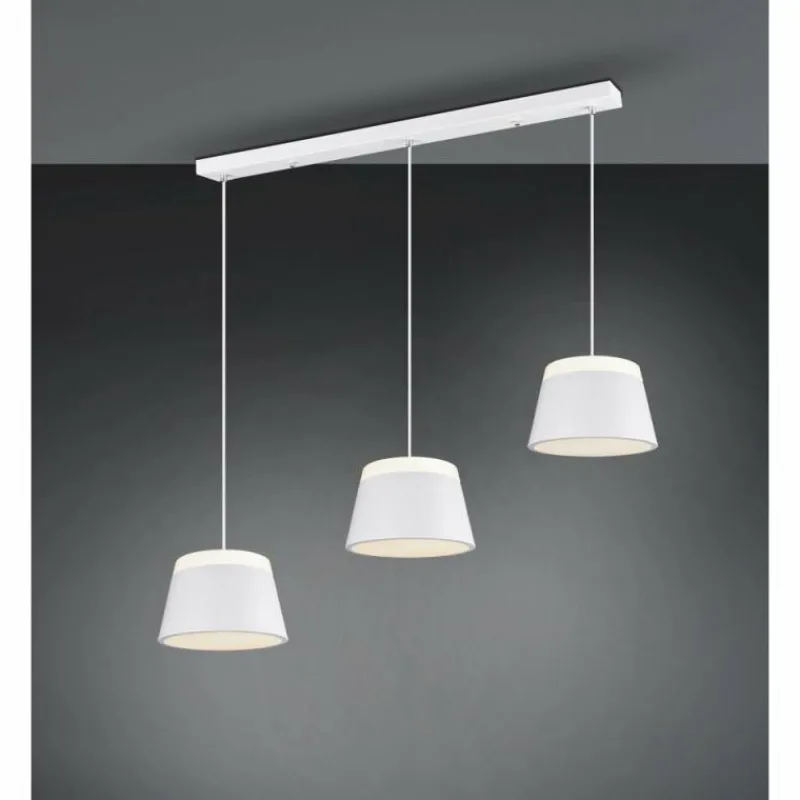 Luminaires Rustiques-Luminaires Trio Suspension Trio Leuchten BARONESS Blanc, 6 lumières