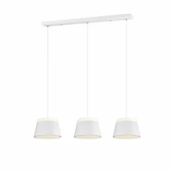 Luminaires Rustiques-Luminaires Trio Suspension Trio Leuchten BARONESS Blanc, 6 lumières