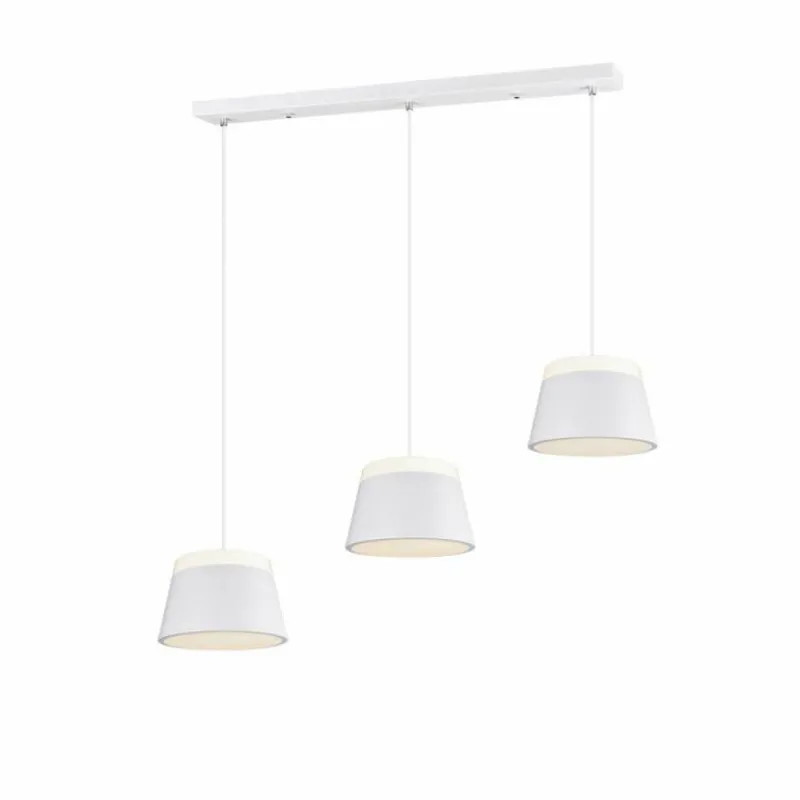 Luminaires Rustiques-Luminaires Trio Suspension Trio Leuchten BARONESS Blanc, 6 lumières
