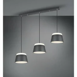 Luminaires Rustiques-Luminaires Trio Suspension Trio Leuchten BARONESS Anthracite, 6 lumières