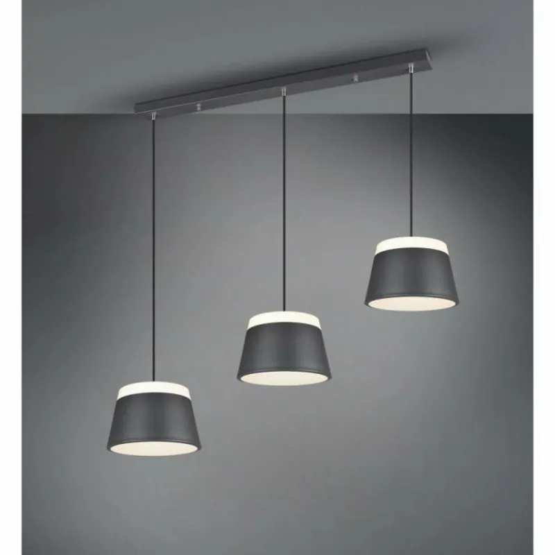 Luminaires Rustiques-Luminaires Trio Suspension Trio Leuchten BARONESS Anthracite, 6 lumières