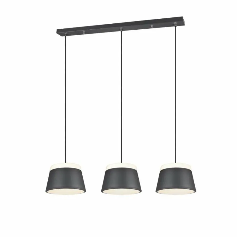Luminaires Rustiques-Luminaires Trio Suspension Trio Leuchten BARONESS Anthracite, 6 lumières