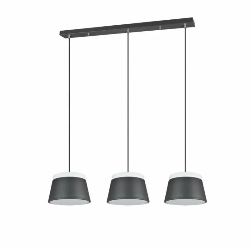 Luminaires Rustiques-Luminaires Trio Suspension Trio Leuchten BARONESS Anthracite, 6 lumières