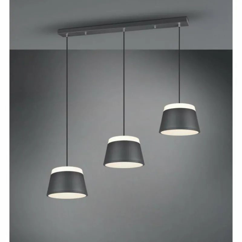 Luminaires Rustiques-Luminaires Trio Suspension Trio Leuchten BARONESS Anthracite, 6 lumières