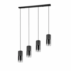 Luminaires Trio Suspension Trio Leuchten ROBIN Noir, 4 lumières