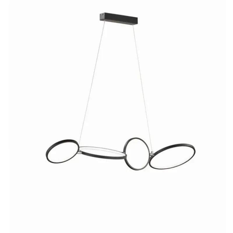 Luminaires Trio Suspension Trio Leuchten RONDO LED Noir, 1 lumière* Suspensions