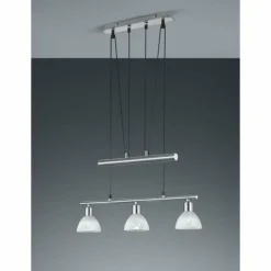 Luminaires Trio Suspension Trio LEVISTO LED Nickel mat, 3 lumières