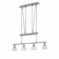 Luminaires Trio Suspension Trio LEVISTO LED Nickel mat, 4 lumières