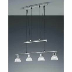 Luminaires Trio Suspension Trio LEVISTO LED Nickel mat, 4 lumières