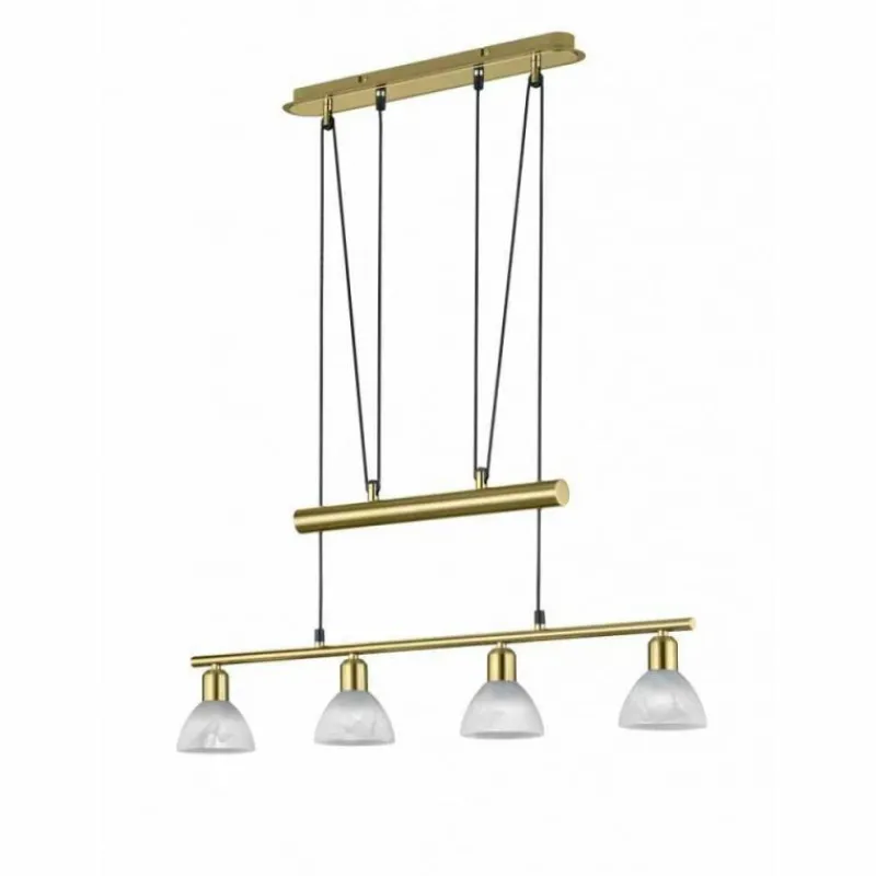 Luminaires Trio Suspension Trio LEVISTO LED Laiton, 4 lumières