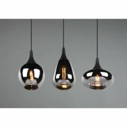 Luminaires Trio Suspension Trio Lumina Noir, 3 lumières