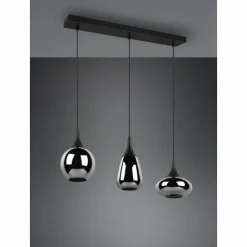 Luminaires Trio Suspension Trio Lumina Noir, 3 lumières