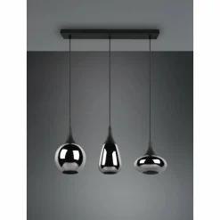 Luminaires Trio Suspension Trio Lumina Noir, 3 lumières