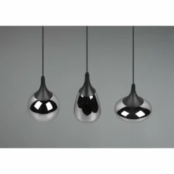 Luminaires Trio Suspension Trio Lumina Noir, 3 lumières