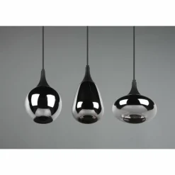 Luminaires Trio Suspension Trio Lumina Noir, 3 lumières