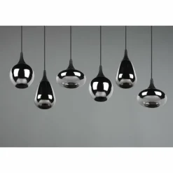 Luminaires Trio Suspension Trio Lumina Noir, 6 lumières