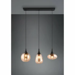 Luminaires Trio Suspension Trio Lumina Noir, 3 lumières