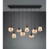 Luminaires Trio Suspension Trio Lumina Noir, 8 lumières