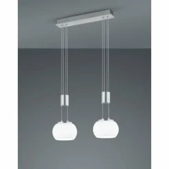 Luminaires Trio Suspension Trio Madison LED Nickel mat, 2 lumières
