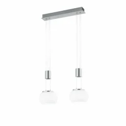 Luminaires Trio Suspension Trio Madison LED Nickel mat, 2 lumières