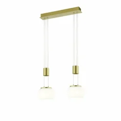 Luminaires Trio Suspension Trio Madison LED Laiton, 2 lumières