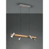 Lampes En Bois-Luminaires Trio Suspension Trio MARLEY Écru, Nickel mat, 4 lumières