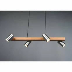Lampes En Bois-Luminaires Trio Suspension Trio MARLEY Écru, Nickel mat, 4 lumières