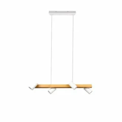 Lampes En Bois-Luminaires Trio Suspension Trio MARLEY Écru, Blanc, 4 lumières