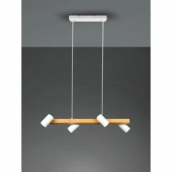 Lampes En Bois-Luminaires Trio Suspension Trio MARLEY Écru, Blanc, 4 lumières