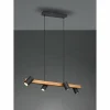 Lampes En Bois-Luminaires Trio Suspension Trio MARLEY Écru, Noir, 4 lumières