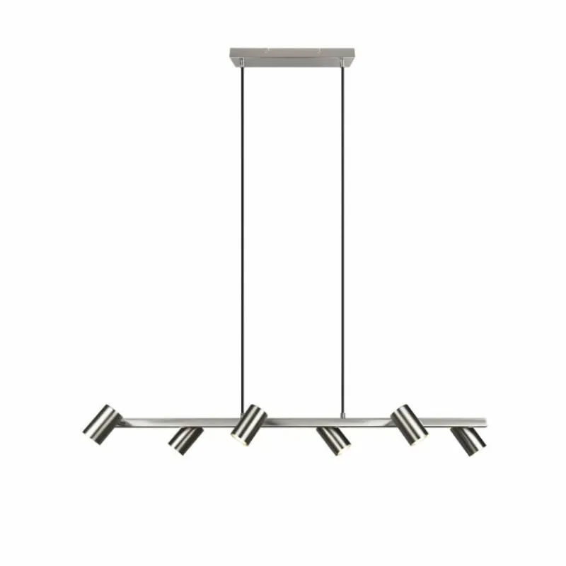 Luminaires Trio Suspension Trio MARLEY Nickel mat, 6 lumières* Suspensions