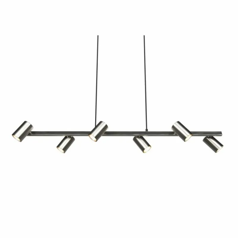 Luminaires Trio Suspension Trio MARLEY Nickel mat, 6 lumières* Suspensions