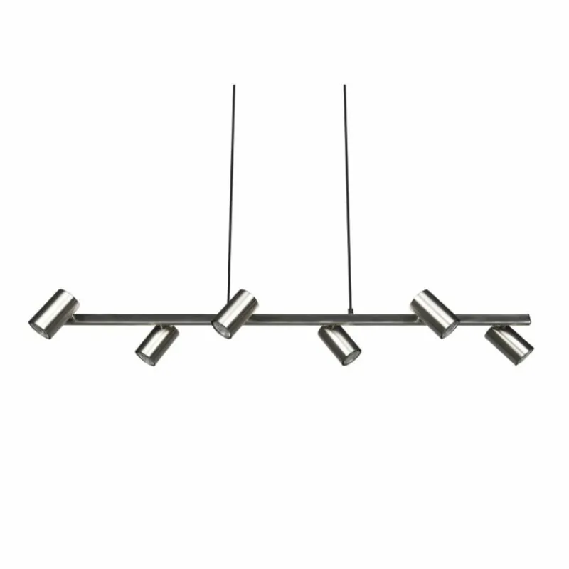 Luminaires Trio Suspension Trio MARLEY Nickel mat, 6 lumières* Suspensions