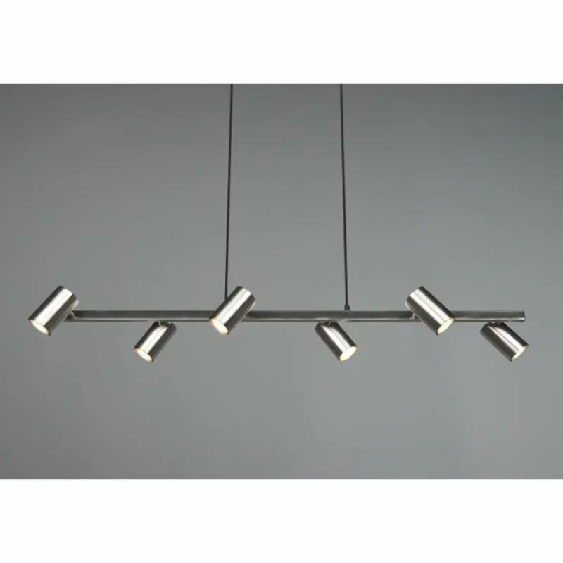 Luminaires Trio Suspension Trio MARLEY Nickel mat, 6 lumières* Suspensions