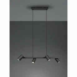 Luminaires Trio Suspension Trio MARLEY Noir, 4 lumières* Suspensions