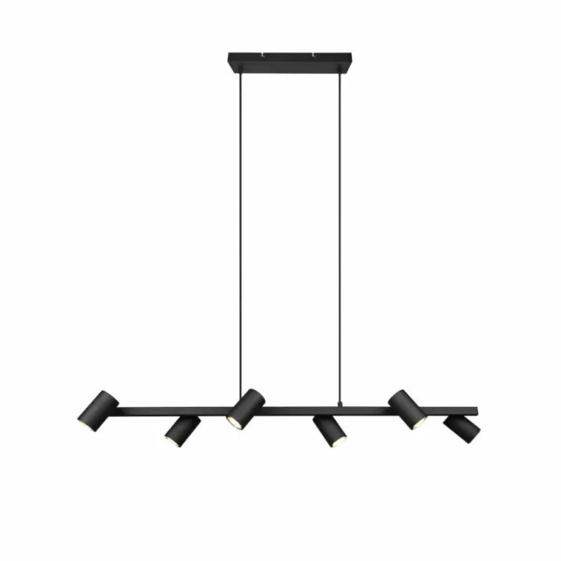 Luminaires Trio Suspension Trio MARLEY Noir, 6 lumières* Suspensions