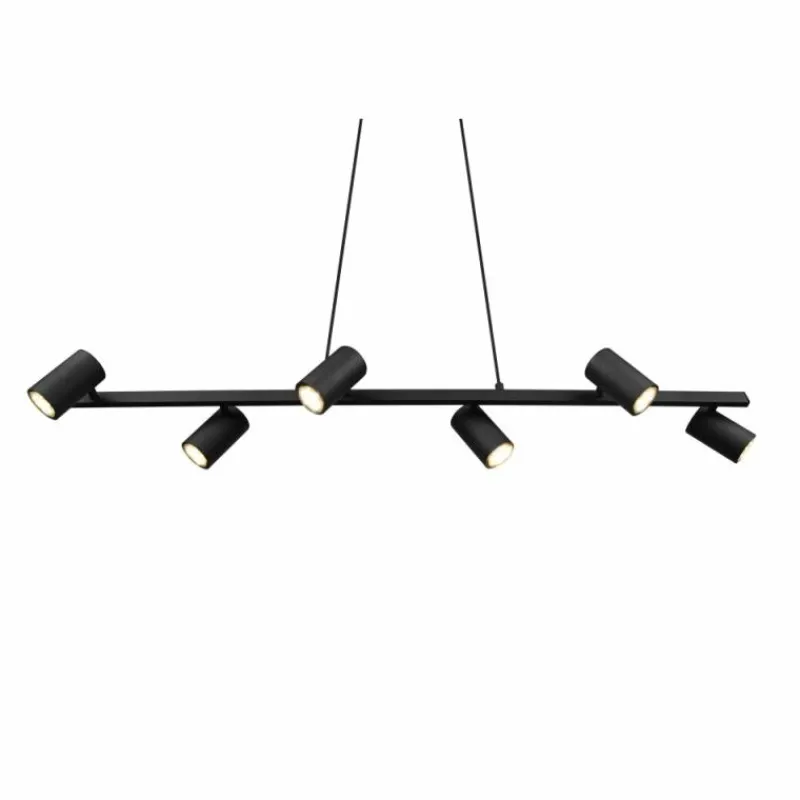 Luminaires Trio Suspension Trio MARLEY Noir, 6 lumières* Suspensions