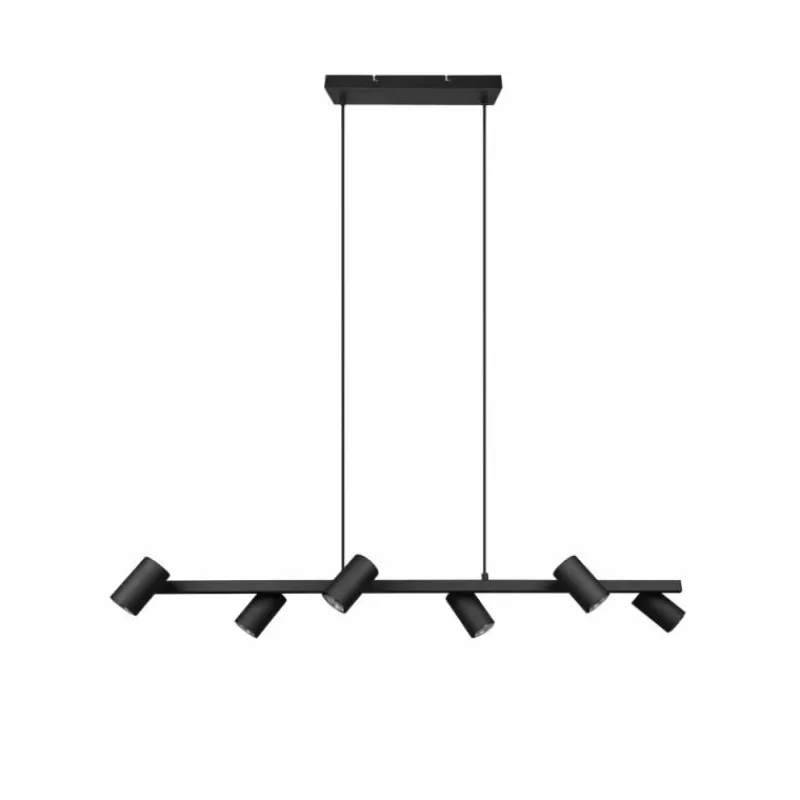 Luminaires Trio Suspension Trio MARLEY Noir, 6 lumières* Suspensions