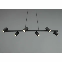 Luminaires Trio Suspension Trio MARLEY Noir, 6 lumières* Suspensions