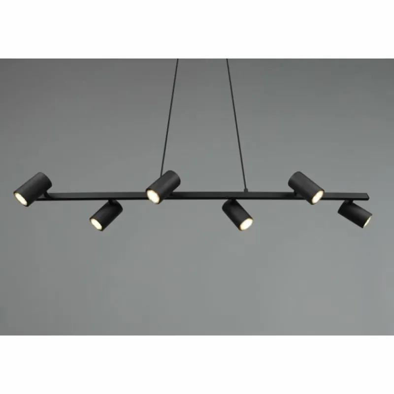 Luminaires Trio Suspension Trio MARLEY Noir, 6 lumières* Suspensions