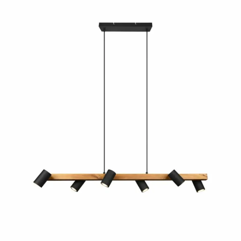 Luminaires Trio Suspension Trio MARLEY Noir, 6 lumières* Suspensions