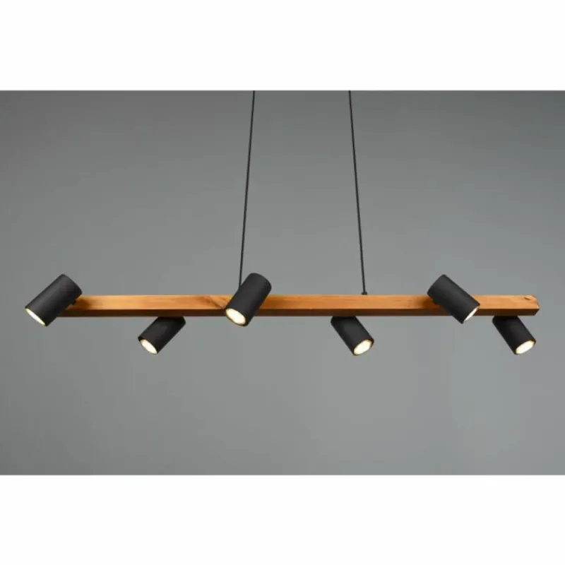 Luminaires Trio Suspension Trio MARLEY Noir, 6 lumières* Suspensions
