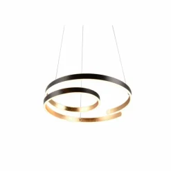 Lampes Dorées-Luminaires Trio Suspension Trio Marnie LED Or, Noir, 1 lumière