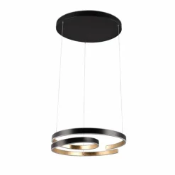 Lampes Dorées-Luminaires Trio Suspension Trio Marnie LED Or, Noir, 1 lumière